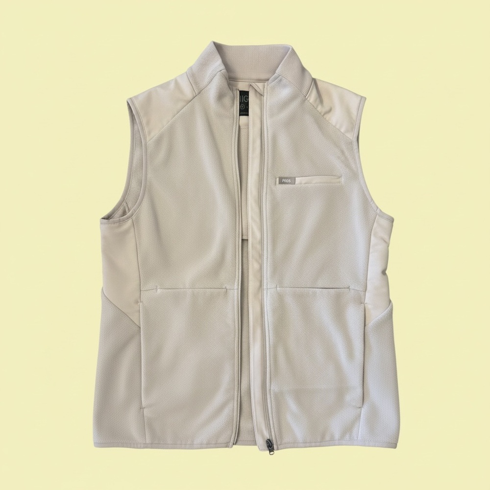FIGS | Light Grey On-Shift Fleece Vest